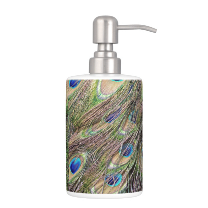 Soap Container Peacock Pattern