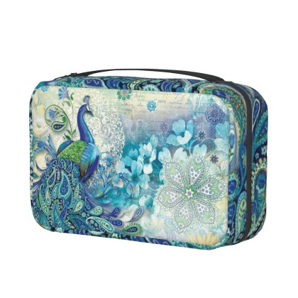 Toiletry Bag Peacock Printed