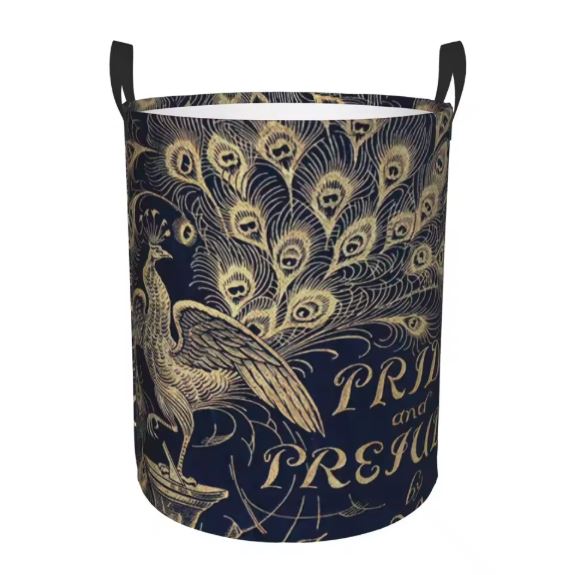 peacock print laundry hamper