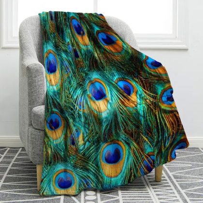 peacock throw blanket general colors