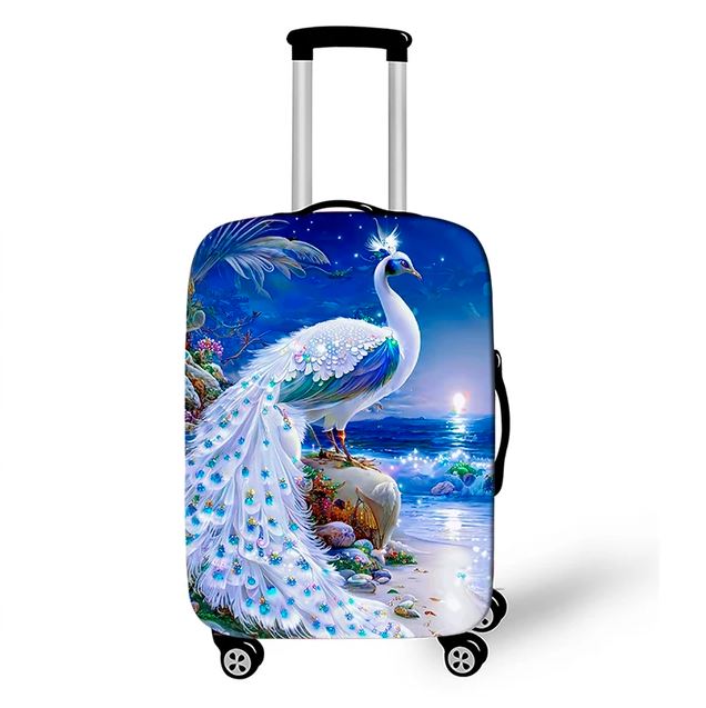 peacock carry on luggage bag cover