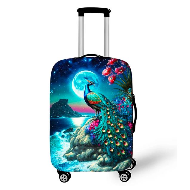 peacock carry on luggage bag cover