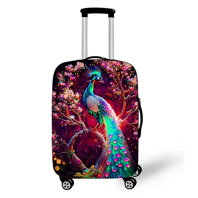 peacock carry on luggage bag cover