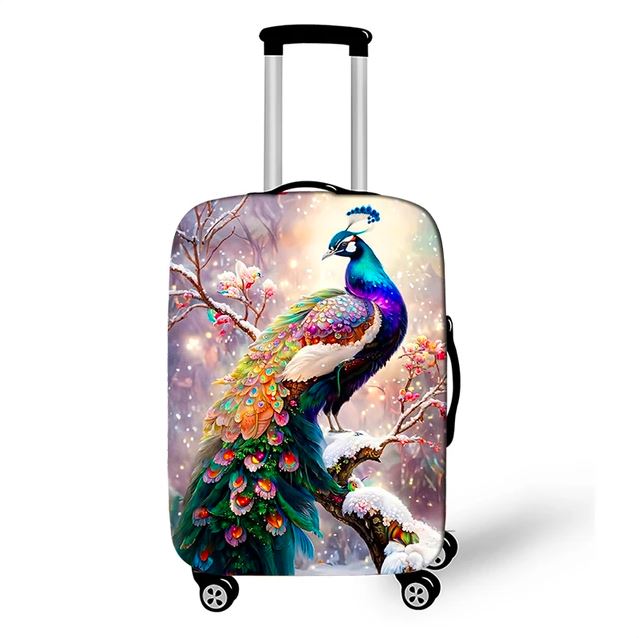 peacock carry on luggage bag cover