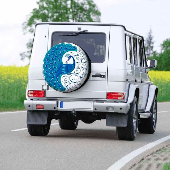 peacock spare tire cover