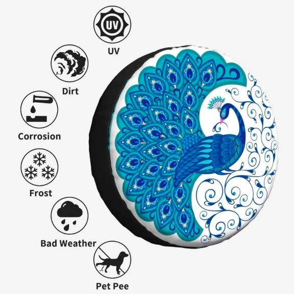 peacock spare tire cover
