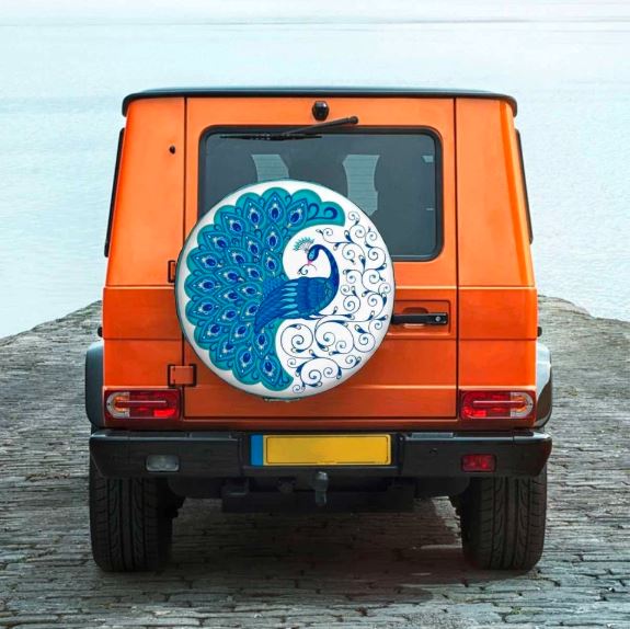 peacock spare tire cover
