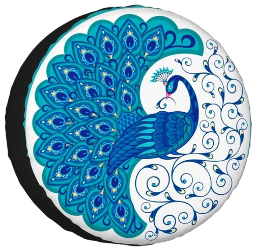 peacock spare tire cover