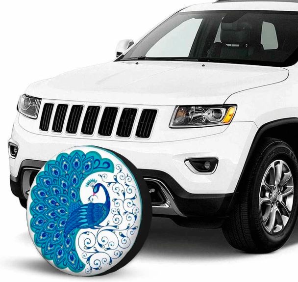 peacock spare tire cover