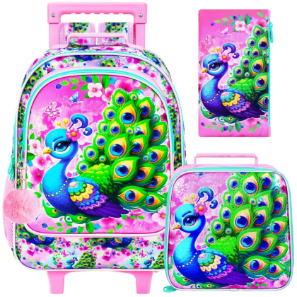 Peacock feather backpack